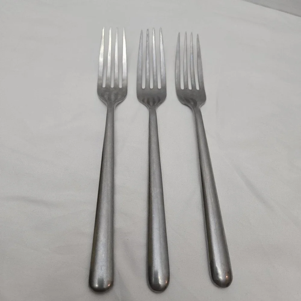 Lot‎ Of 3 (Three) Soiree Mirror (Stainless) Cambridge Silver Forks GUC Some Wear